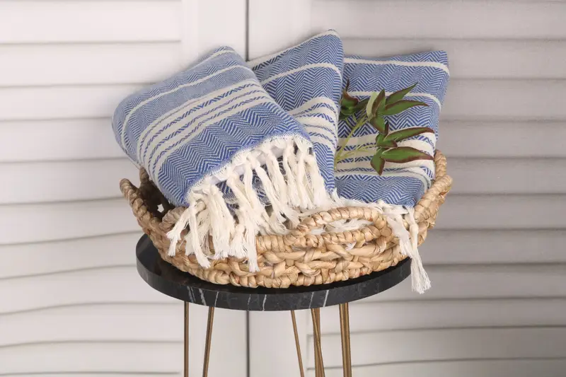 Bathroom Towels, Monogram Hand Towel, Bridesmaid Gifts, Custom Gift, Gift For Her, 40x20 Cotton Striped Towel, Bachelor Towel, Home Decor Gifts - 5