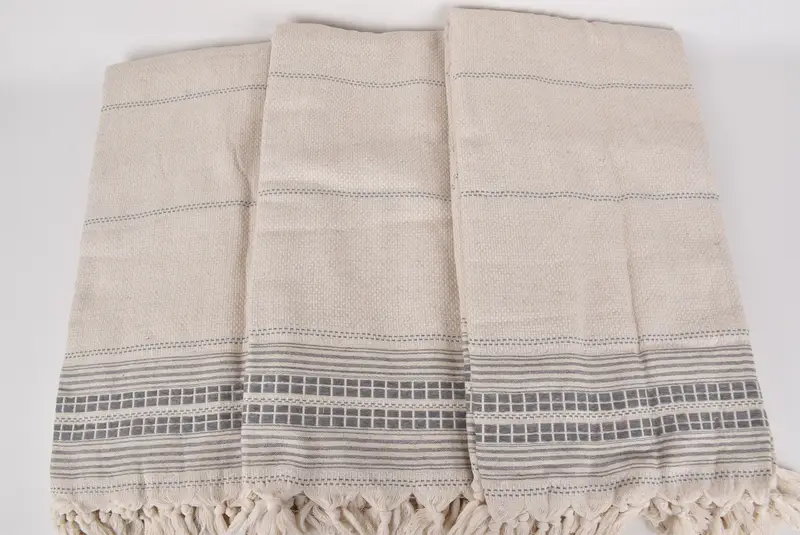 Wedding Favors, Turkish Cotton Throw Blanket, Xmas Gifts, 96x94 Linen Striped Towel, Best Friend Wedding Gift, Bedspread, Woven Throw Blanket - 8