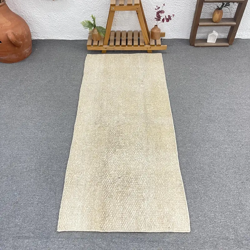 Bej Kamuflaj Halı, 2,4x5,5 ft Şık Dekor