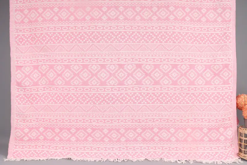 68x36 Cotton Geometric Towel, Custom Wedding Towel, Personalized Gifts, Bridesmaid Gifts, Quick-Dry Beach Towel, Christmas Favors, Custom Bath Towel - 1