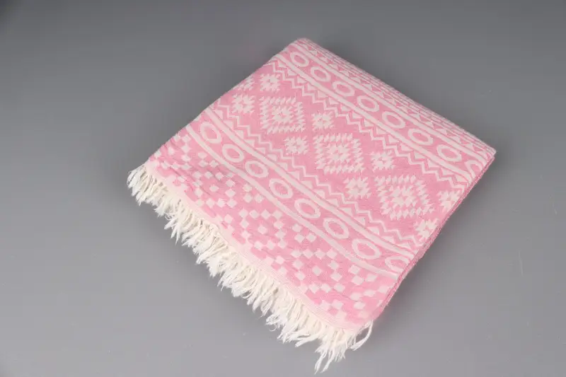 68x36 Cotton Geometric Towel, Custom Wedding Towel, Personalized Gifts, Bridesmaid Gifts, Quick-Dry Beach Towel, Christmas Favors, Custom Bath Towel - 7