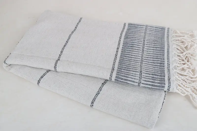Turkish hand towel, 70x40 Linen Striped Towel, Gift For Him, Yoga Towel, Sand-free towel, Bridesmaid Favors, Antibacterial Turkish peshtemal towel - 8