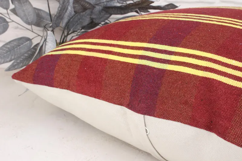Handwoven Pillow Cover Pillow Case, Handmade Kilim Cushion, Turkish Pillow, Cushion Cover, 24x24 Red Cushion, Seat Pillow, Home Decor Pillow - 7
