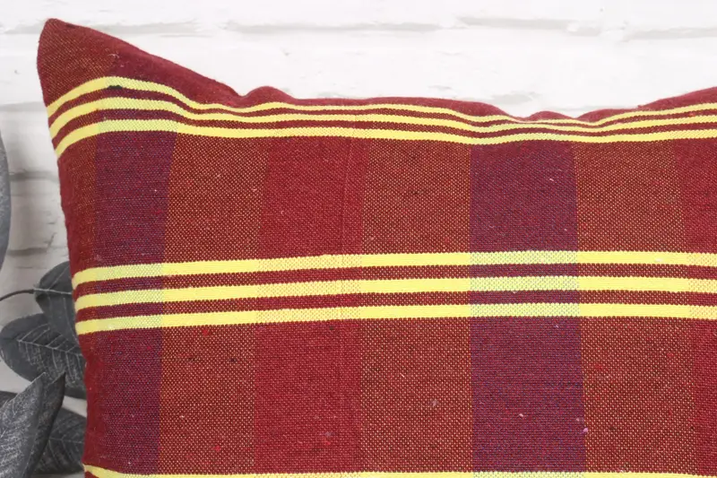 Handwoven Pillow Cover Pillow Case, Handmade Kilim Cushion, Turkish Pillow, Cushion Cover, 24x24 Red Cushion, Seat Pillow, Home Decor Pillow - 2