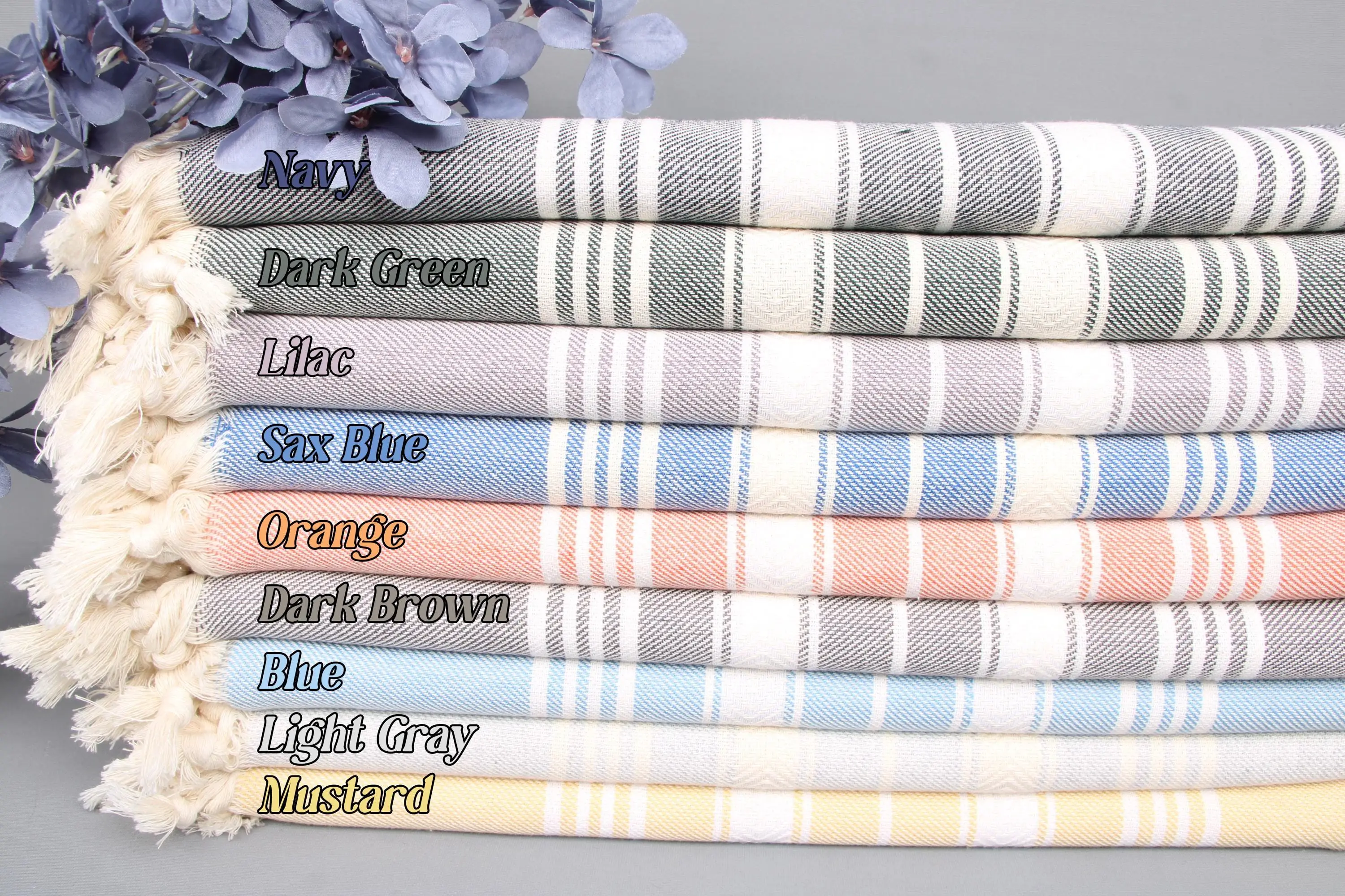 Luxury Turkish Cotton Bath Towel Beige Herringbone, Organic, 40x71 Inches - 1