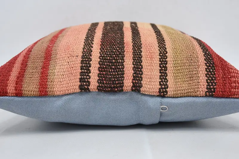 Vintage Kilim Pillow, 14x14 Red Cushion Case, Antique Pillows, Pillow Case, Vintage Kilim Throw Pillow, Authentic Cushion Cover - 5