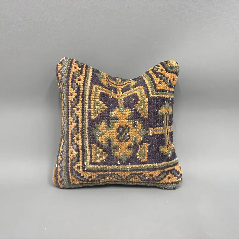 Pillow, Wholesale Pillow Cover, Custom Cushion Cover, 12x12 Blue Cushion Case, Turkish Pillow, Antique Pillows, Handmade Kilim Cushion - 1