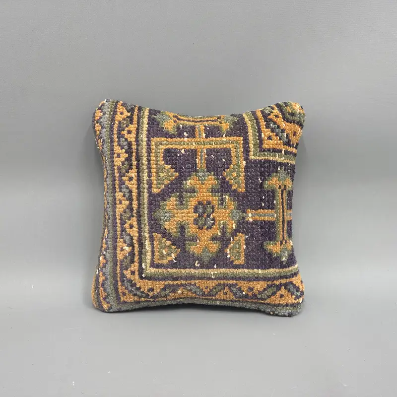 Pillow, Wholesale Pillow Cover, Custom Cushion Cover, 12x12 Blue Cushion Case, Turkish Pillow, Antique Pillows, Handmade Kilim Cushion - 4