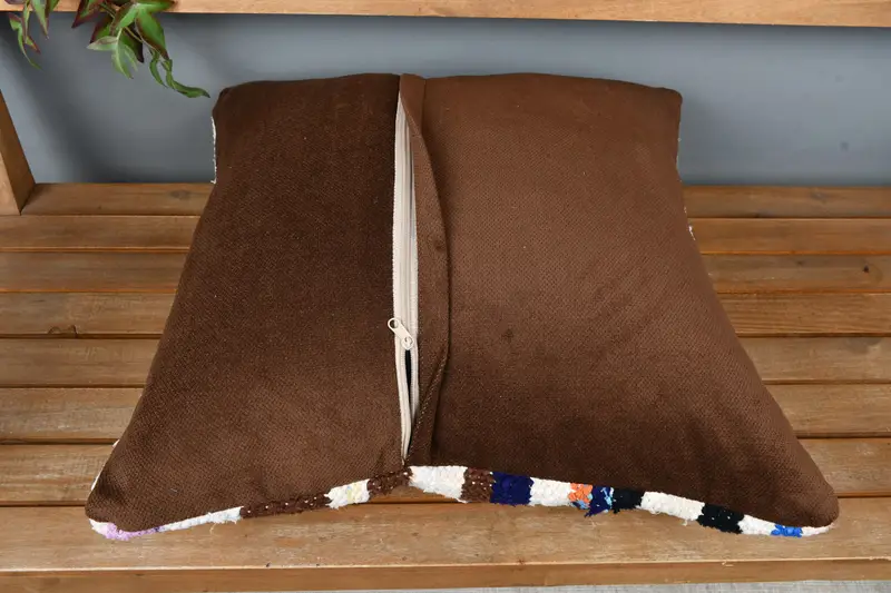 Pillow for Couch, 22x22 White Cushion Case, Pet Pillow Sham, Pillow Case, Kilim Pillow Cover, Antique Pillows, Knitted Cushion Cover - 5