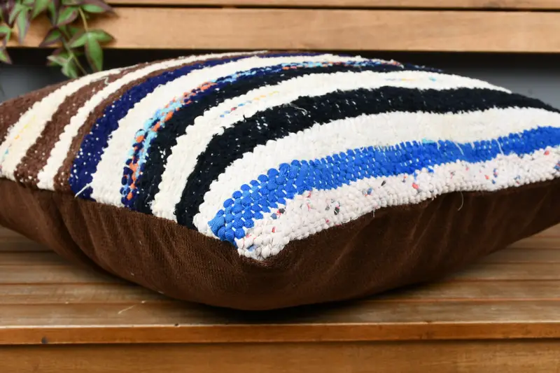 Pillow for Couch, 22x22 White Cushion Case, Pet Pillow Sham, Pillow Case, Kilim Pillow Cover, Antique Pillows, Knitted Cushion Cover - 3