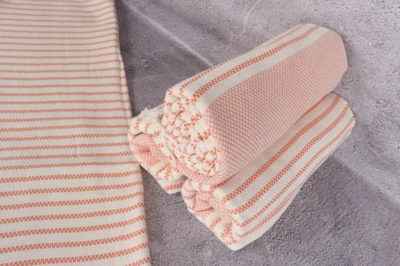 76x40 Cotton Striped Towel, Turkish hand towel, Peshtemal beach towel with unique design, Wedding Day Gift For Bride, Gifts For Him, Travel towel - 8