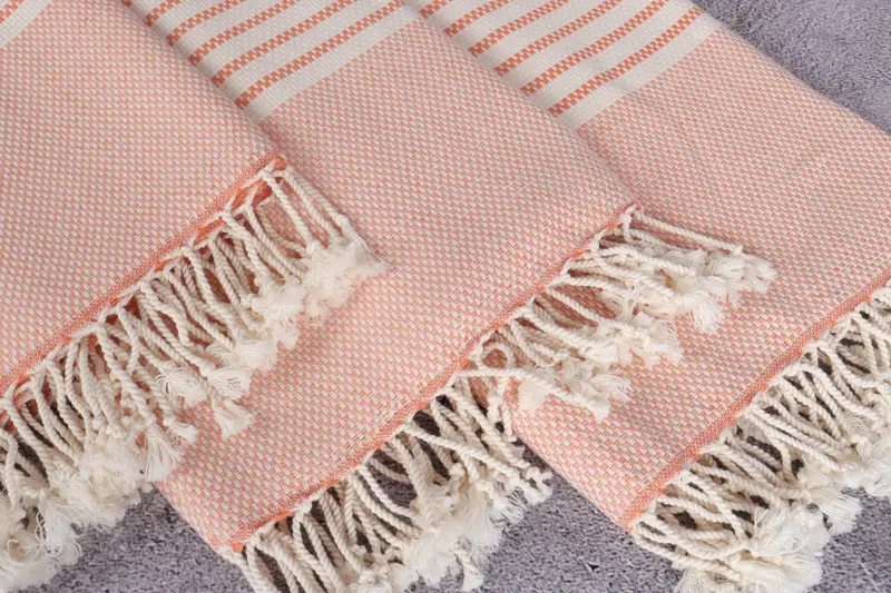 76x40 Cotton Striped Towel, Turkish hand towel, Peshtemal beach towel with unique design, Wedding Day Gift For Bride, Gifts For Him, Travel towel - 5
