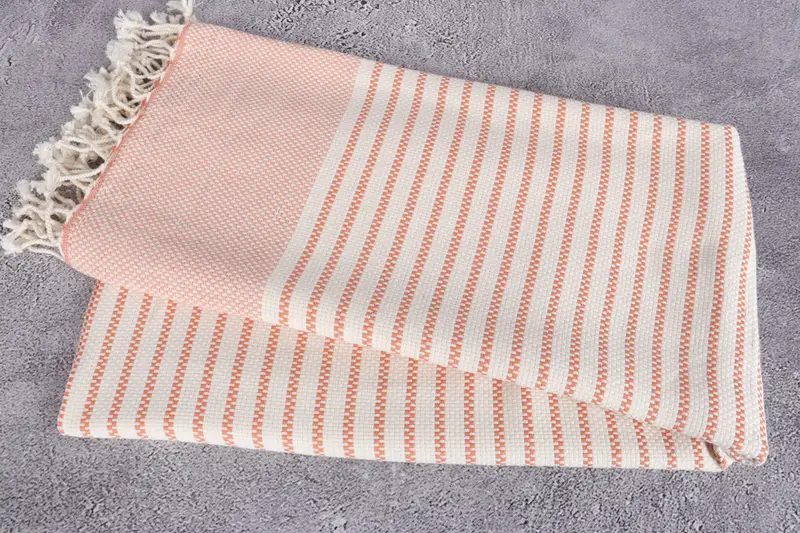 76x40 Cotton Striped Towel, Turkish hand towel, Peshtemal beach towel with unique design, Wedding Day Gift For Bride, Gifts For Him, Travel towel - 6