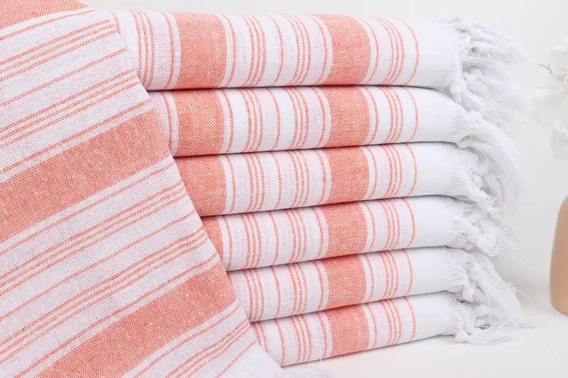 Bridesmaid Gifts Personalized, Soft and absorbent Turkish towel, Summer Gift, Wedding Gift, Bachelor Towel, 68x32 Cotton Striped Towel, Travel towel - 1