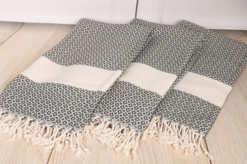 70x40 Cotton Geometric Towel, Guest Towel, Bridal Shower Favors, Welcome Wedding Gift, Hammam towel, Unique Wedding Gift, Beach Towel Bulk - 6