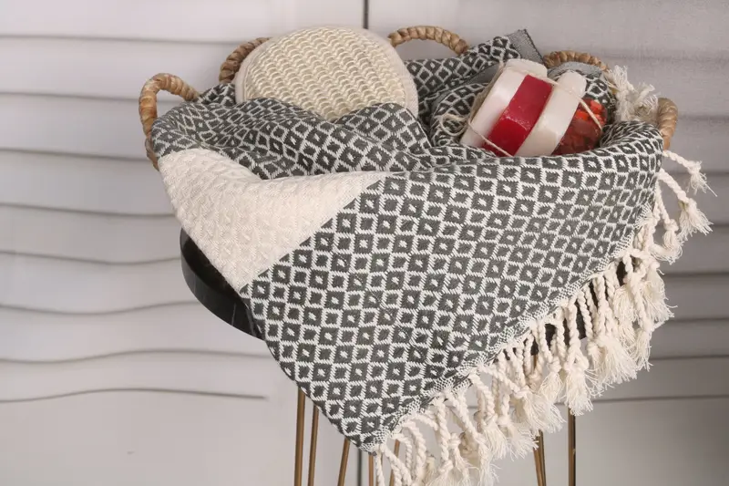 70x40 Cotton Geometric Towel, Guest Towel, Bridal Shower Favors, Welcome Wedding Gift, Hammam towel, Unique Wedding Gift, Beach Towel Bulk - 2