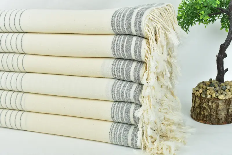68x36 Cotton Striped Towel, Monogram Beach Towel, Unique Gift, Turkish Towel USA, Large Turkish Towel, Pool Towels, Miami Bachelorette Party Favors - 3