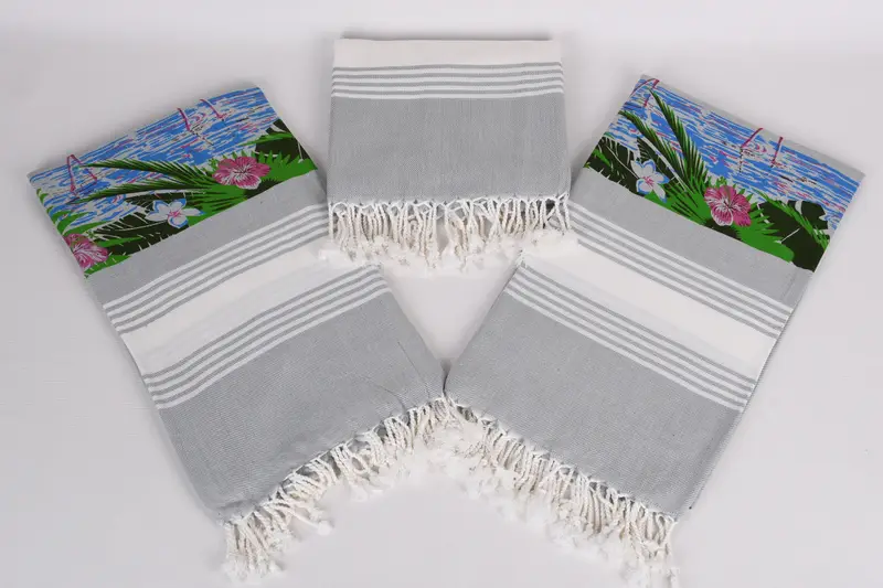 Bridal Shower Gift, Embroidery Towels, Hammam Towel USA, Custom Towel, Turkish Towel Set, 70x40 Cotton Summer Print Striped Towel, Bridesmaid Gift - 7