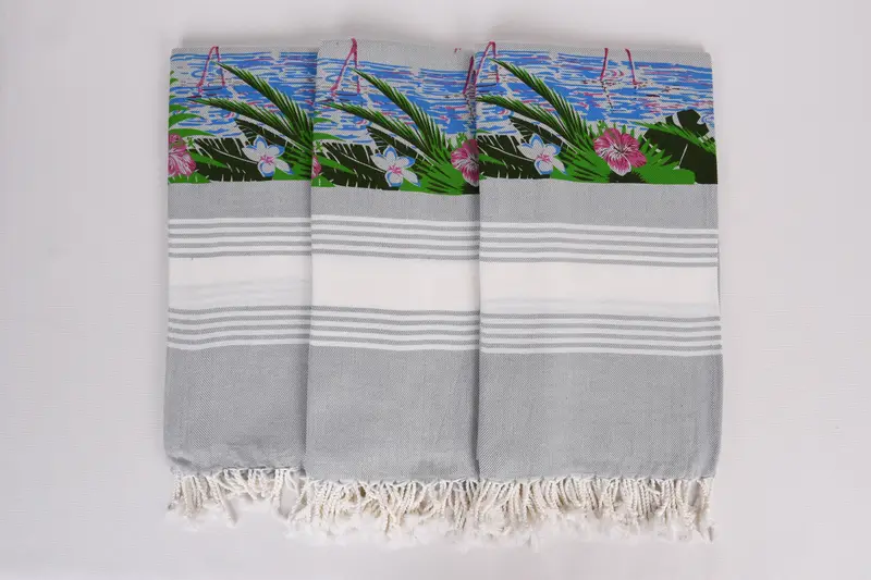 Bridal Shower Gift, Embroidery Towels, Hammam Towel USA, Custom Towel, Turkish Towel Set, 70x40 Cotton Summer Print Striped Towel, Bridesmaid Gift - 8