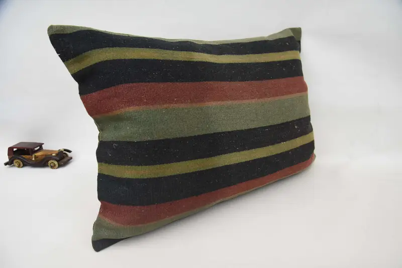 Couch Cushion Cover, 20x28 Brown Pillow Case, Couch Pillow Case, Cushion, Gift Pillow, Boho Pillow Sham Cover, Ethnical Kilim Rug Pillow - 3