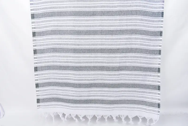 68x32 Cotton Striped Towel, Lightweight towel, Cotton towel, Decorative Towel, Scarf Towel, Organic Cotton Towel, Hammam towel, Wedding Shower Gift - 8
