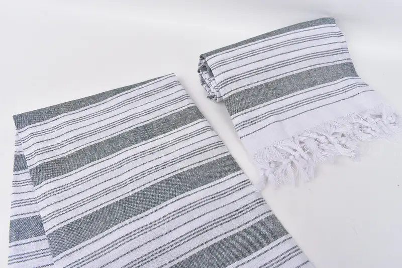 68x32 Cotton Striped Towel, Lightweight towel, Cotton towel, Decorative Towel, Scarf Towel, Organic Cotton Towel, Hammam towel, Wedding Shower Gift - 7