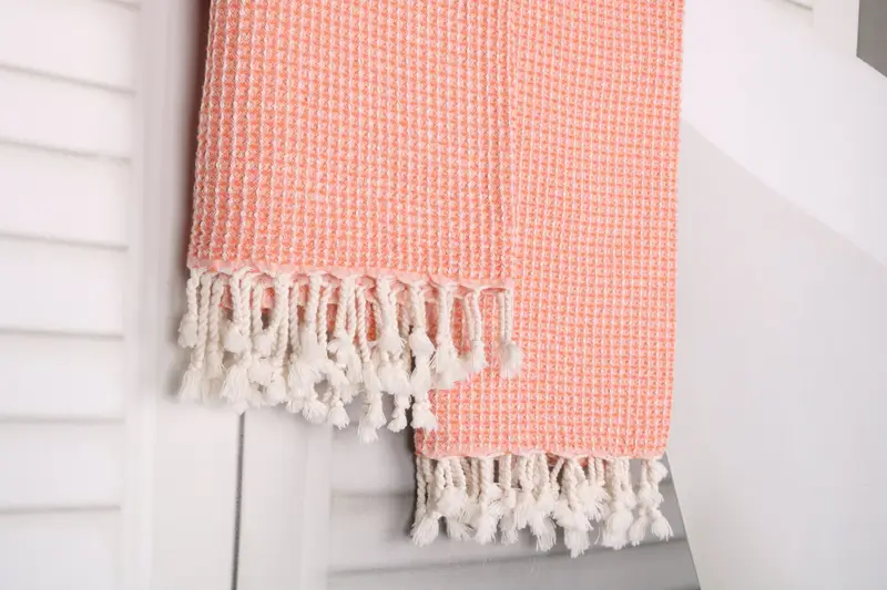 Bath towel, 68x36 Cotton Waffle Towel, Turkish beach towel, Eco-friendly Turkish towel for home and travel, Bachelorette Favor, Luxury towel - 8
