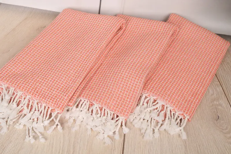 Bath towel, 68x36 Cotton Waffle Towel, Turkish beach towel, Eco-friendly Turkish towel for home and travel, Bachelorette Favor, Luxury towel - 6