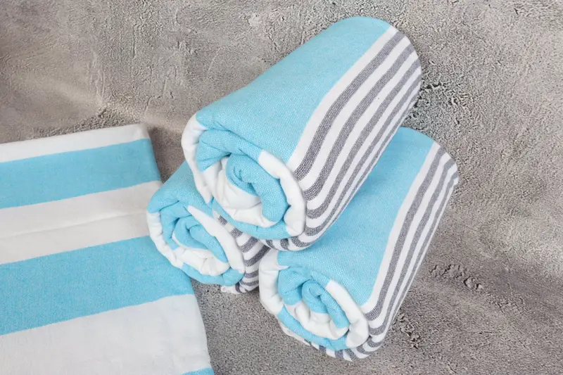 Handmade Turkish Towel, Personalized Turkish Towel, Quick-dry towel, 68x36 Cotton Striped Terry Towel, Bride Gift, Wedding Towel, Bridesmaid Gifts - 8