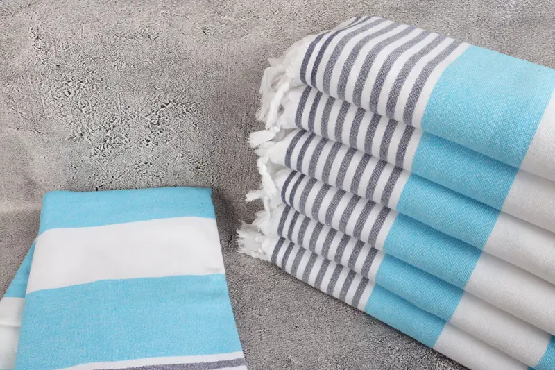 Handmade Turkish Towel, Personalized Turkish Towel, Quick-dry towel, 68x36 Cotton Striped Terry Towel, Bride Gift, Wedding Towel, Bridesmaid Gifts - 2