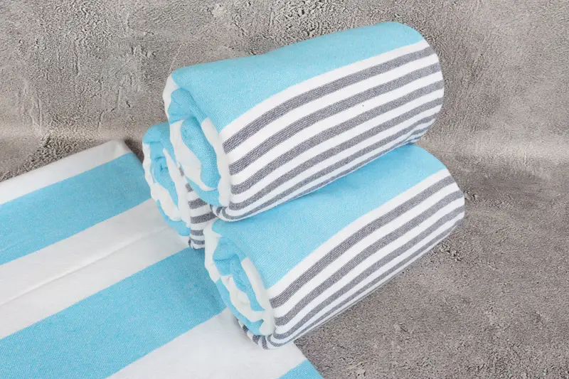 Handmade Turkish Towel, Personalized Turkish Towel, Quick-dry towel, 68x36 Cotton Striped Terry Towel, Bride Gift, Wedding Towel, Bridesmaid Gifts - 7
