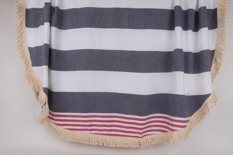Kids Beach Towel, Customized Turkish Towel, Personalize Gift, Bridesmaid Gift, Best Beach Towel, 64x64 Cotton Striped Round Towel, Bath towel - 1