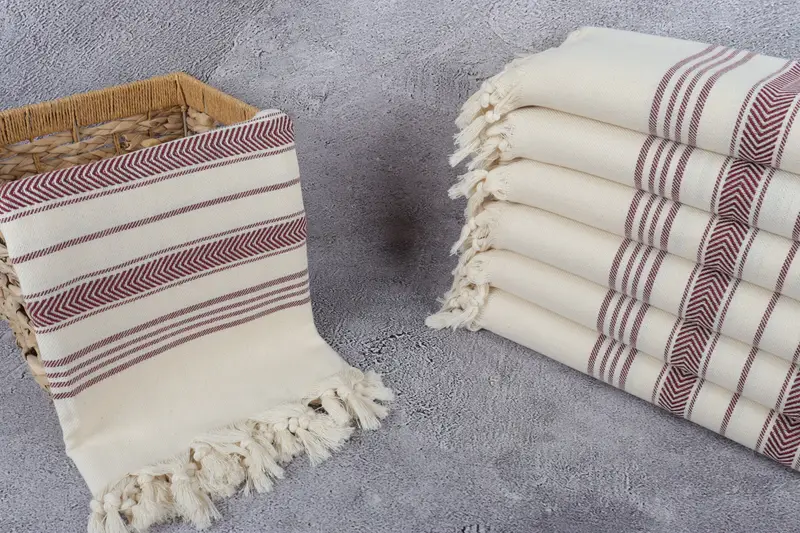 70x40 Cotton Striped Towel, Bridesmaid Gift Towel, Memorial Gift, Personalized Bridesmaid Gift, Beach towel, Authentic Turkish hammam peshtemal - 3