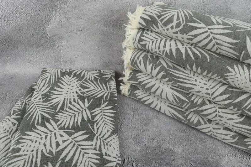 100x80 Cotton Floral Patterned Towel, Monogram Blanket, Personalized Home Gift Wedding, Handmade Gift, Personalized Blanket, Bedspread - 2