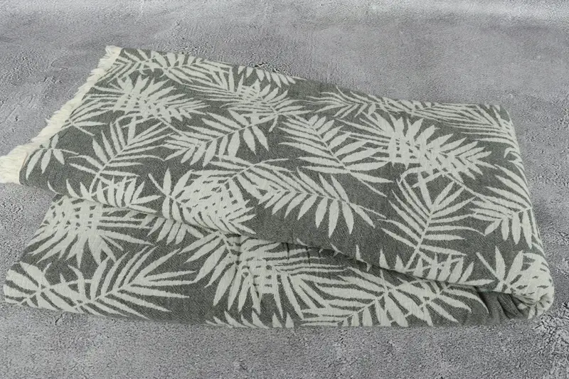 100x80 Cotton Floral Patterned Towel, Monogram Blanket, Personalized Home Gift Wedding, Handmade Gift, Personalized Blanket, Bedspread - 6
