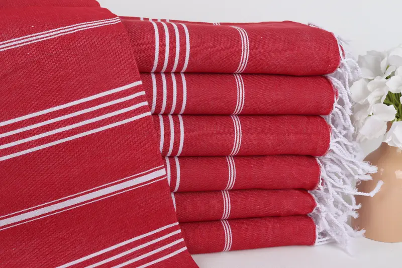 Red Cotton Towel Bridesmaid Gift, Bachelorette Favor, 40x71 Inches