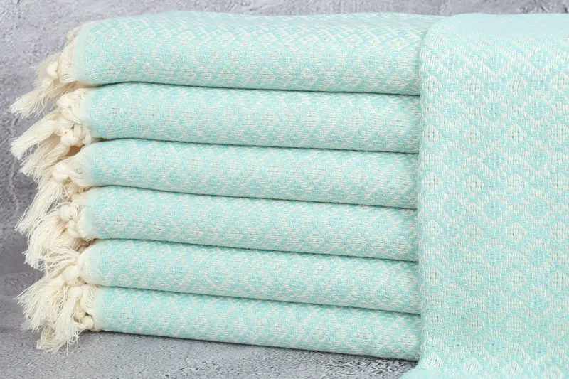 Turkish Hand Towel, Girl Trip Party Favor, 38x20 Cotton Diamond Towel, Personalized Gift, Xmas Gifts, House Warming Gift, Personalized Kitchen Towel - 1