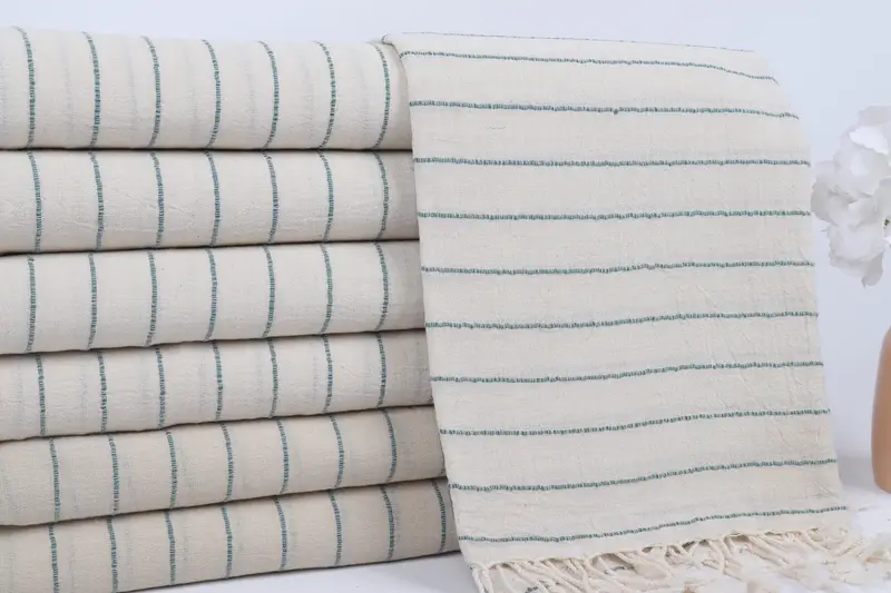 Travel towel, Spa Towel, Bridesmaid Gifts Personalized, Wedding Gift, Wedding Anniversary Gift, Guest Towel, 64x38 Linen Striped Towel, Luxury towel - 3