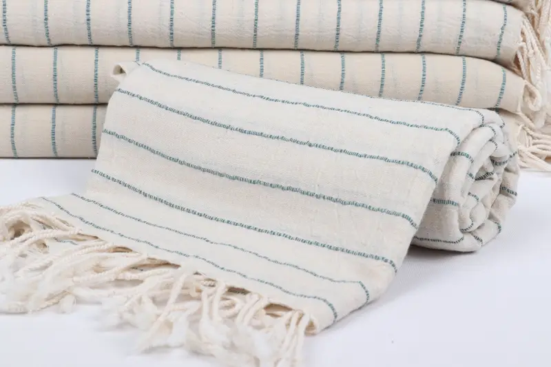 Travel towel, Spa Towel, Bridesmaid Gifts Personalized, Wedding Gift, Wedding Anniversary Gift, Guest Towel, 64x38 Linen Striped Towel, Luxury towel - 8