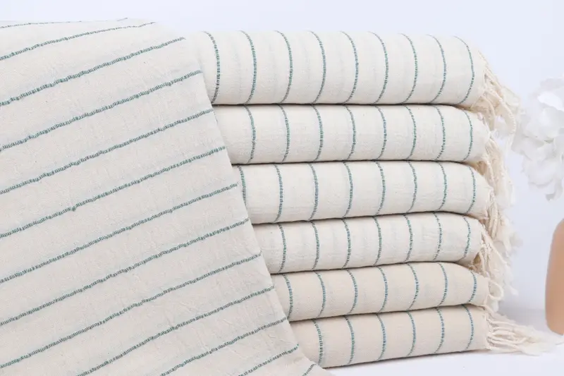 Travel towel, Spa Towel, Bridesmaid Gifts Personalized, Wedding Gift, Wedding Anniversary Gift, Guest Towel, 64x38 Linen Striped Towel, Luxury towel - 2