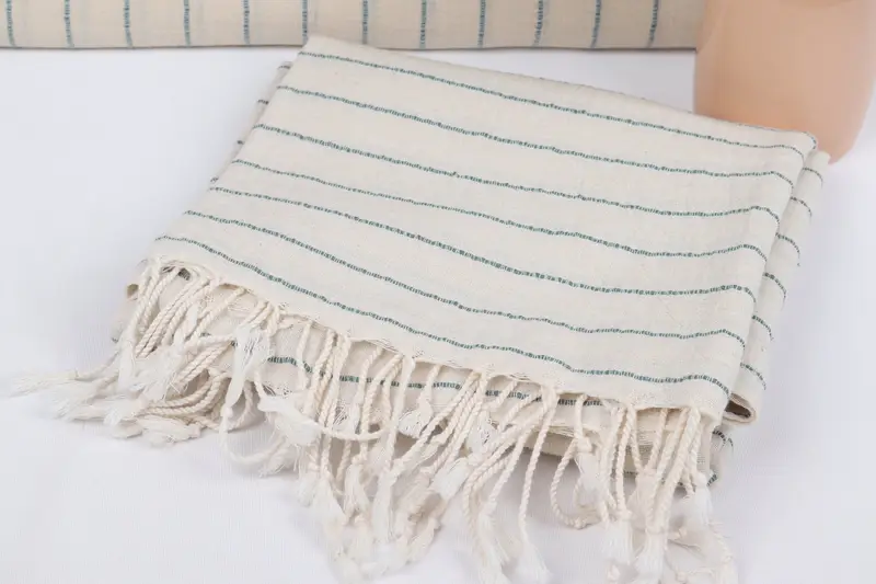 Travel towel, Spa Towel, Bridesmaid Gifts Personalized, Wedding Gift, Wedding Anniversary Gift, Guest Towel, 64x38 Linen Striped Towel, Luxury towel - 10