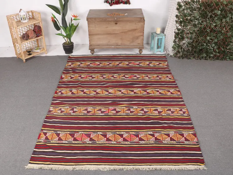 Sarı Ombré Halı, 5,8x8 ft Canlı Yaşam Alanı Vurgusu