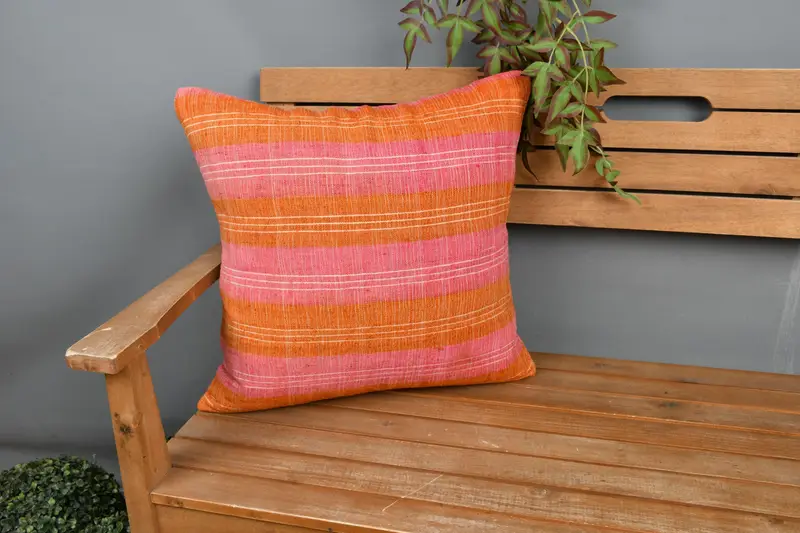 Kilim Pillow, Vintage Pillow, Boho Throw Pillow, Home Decor Pillow, 20x20 Pink Cushion, Pastel Pillow, Anatolian Cushion Cover, Pillow Cover - 1