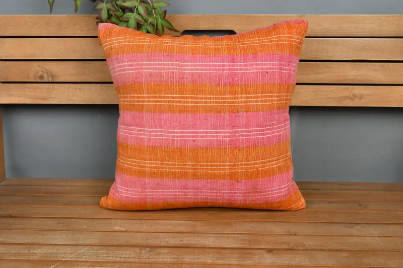 Kilim Pillow, Vintage Pillow, Boho Throw Pillow, Home Decor Pillow, 20x20 Pink Cushion, Pastel Pillow, Anatolian Cushion Cover, Pillow Cover - 6