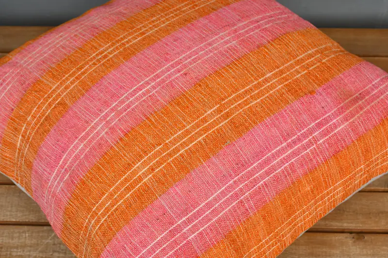 Kilim Pillow, Vintage Pillow, Boho Throw Pillow, Home Decor Pillow, 20x20 Pink Cushion, Pastel Pillow, Anatolian Cushion Cover, Pillow Cover - 3
