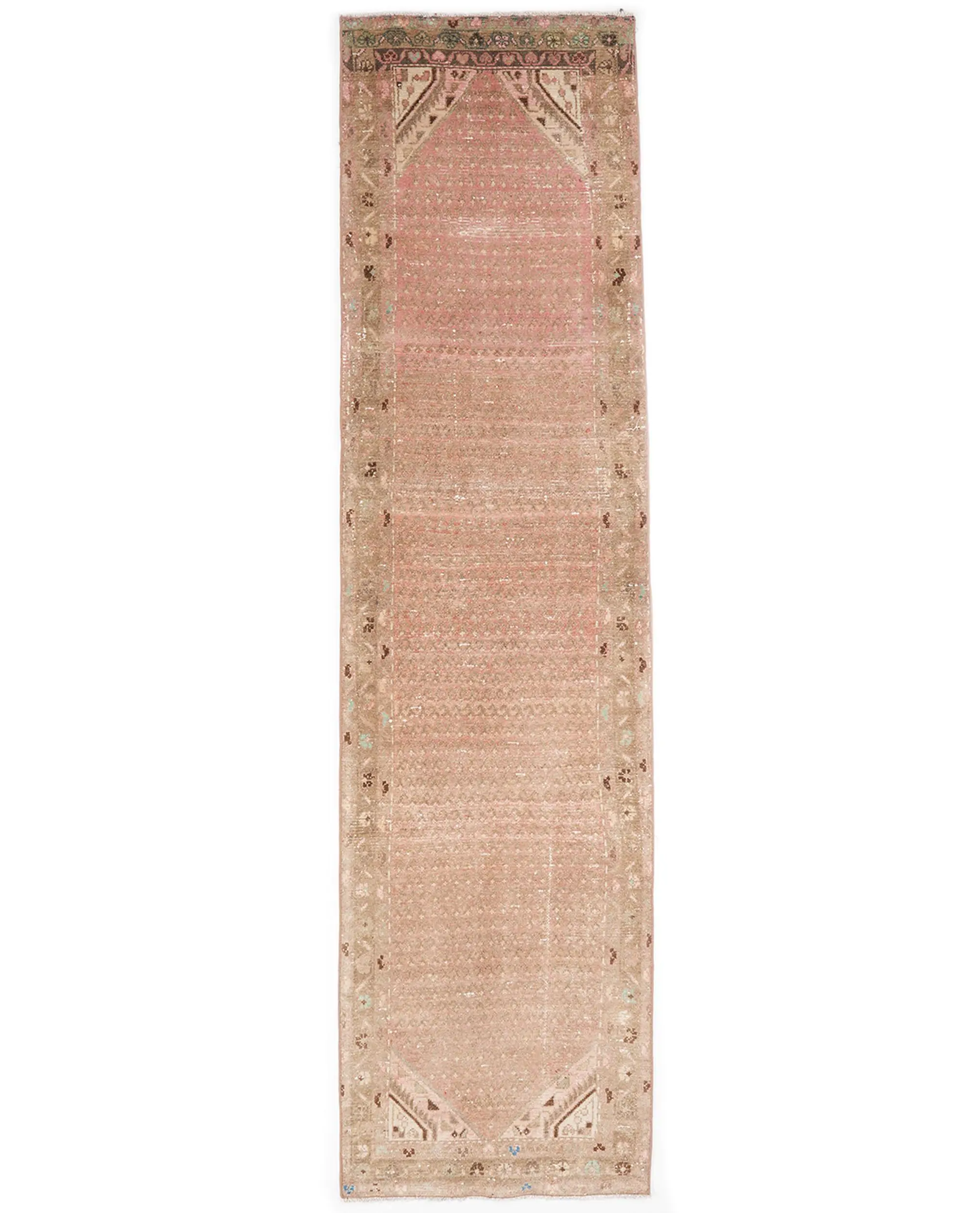 Pink Ikat Rug, 2.4x9.5 ft Elegant Home Decor - 1