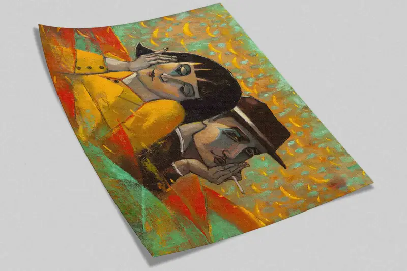 Modern Wall Paper, Man Paper Craft, Valentine Wall Decor, Portrait Bruch Stroke Wall Paper, Wallpaper Peel And Stick, Abstract Wall Art, - 6