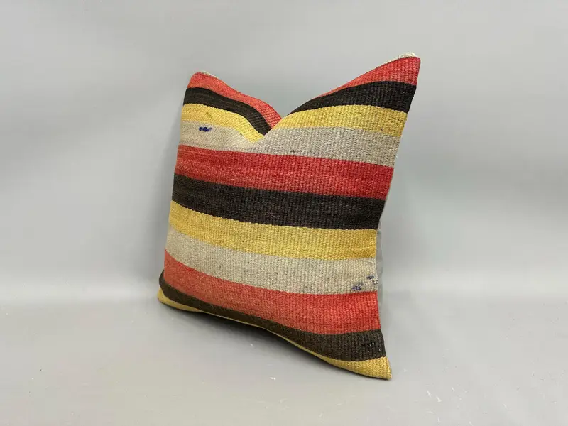 Pillow for Sofa, Gift Pillow, 18x18 Red Pillow Cover, Tapestry Cushion Cover, Kilim Pillow Cover, Cushion Cover, Couch Pillow Case - 3