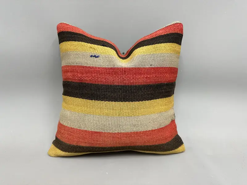 Pillow for Sofa, Gift Pillow, 18x18 Red Pillow Cover, Tapestry Cushion Cover, Kilim Pillow Cover, Cushion Cover, Couch Pillow Case - 1
