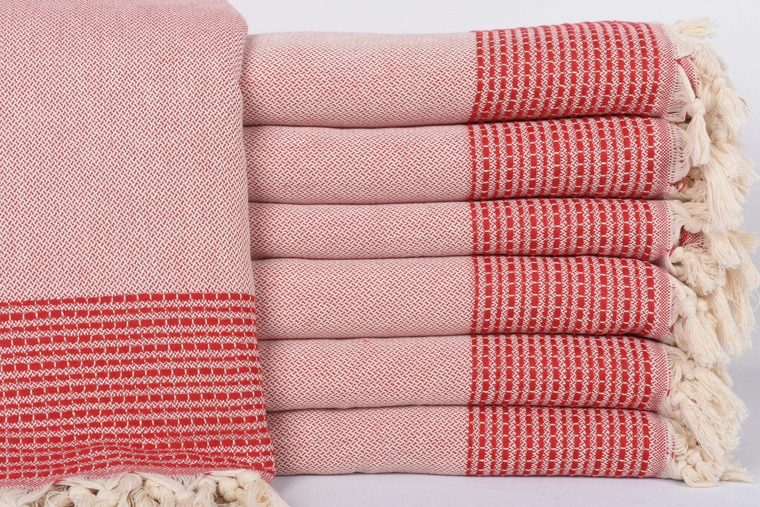 Personalized Bridesmaid Gift Red Striped Blanket, Full Size, 95x91 Inches - 1